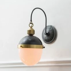 Regina Andrew Otis Sconce (Blackened Brass & Natural Brass)