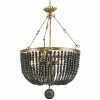 Regina Andrew Fabian Wood Bead Chandelier