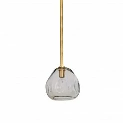 Regina Andrew Molten Pendant With Smoke Glass (Natural Brass)