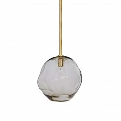 Regina Andrew Molten Pendant With Smoke Glass (Natural Brass)