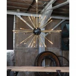 Regina Andrew Nebula Chandelier Large (Black & Natural Brass)