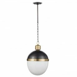 Regina Andrew Otis Pendant (Blackened Brass & Natural Brass)