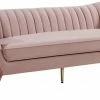 Chic House Forever Living Room Margo Velvet Sofa