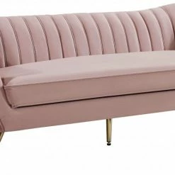 Chic House Forever Living Room Margo Velvet Sofa