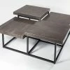 Chic House Forever Wood And Metal Base Coffee Table