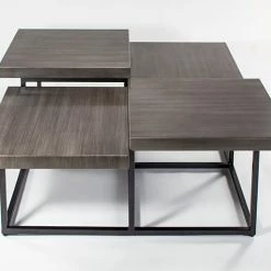 Chic House Forever Wood And Metal Base Coffee Table