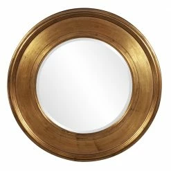 Howard Elliott Valor Gold Round Mirror
