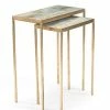 John Richard Set Of 2 Lustrous Sky Stacking Tables