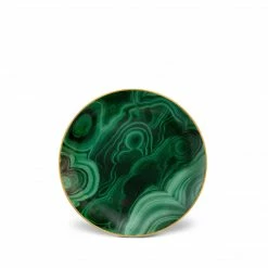L'OBJET Malachite Canape Plates (Set Of 4)