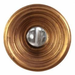 Howard Elliott Silas Silver Round Convex Mirror