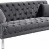 Chic House Forever Roxy Velvet Sofa Living Room