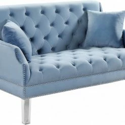 Chic House Forever Roxy Velvet Loveseat