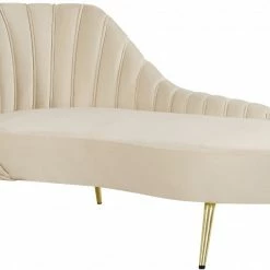 Chic House Forever Margo Velvet Chaise Lounge