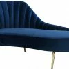 Chic House Forever Living Room Margo Velvet Chaise Lounge