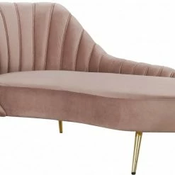 Chic House Forever Living Room Margo Velvet Chaise Lounge