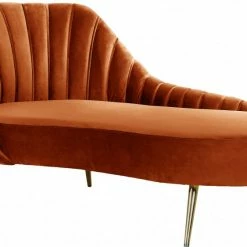 Chic House Forever Margo Velvet Chaise Lounge