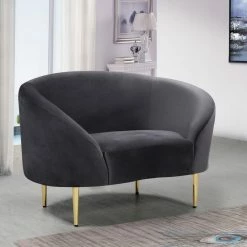 Chic House Forever Ritz Velvet Chair Living Room