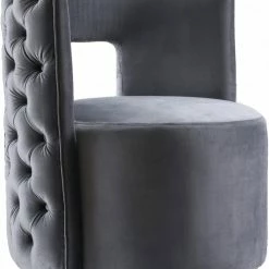 Chic House Forever Living Room Theo Velvet Accent Chair