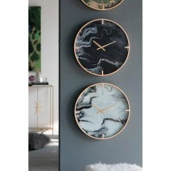Chic House Forever White Marble Stone Clock