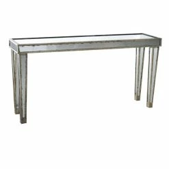 Chic House Forever Waverly Mirrored Console Living Room