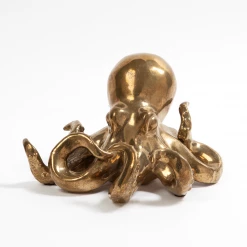 Global Views Octopus-Matte Gold