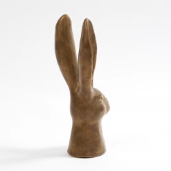 Global Views Rabbit-Matte Gold