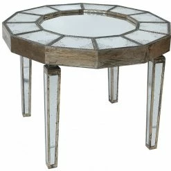 Chic House Forever Mirrored Table Living Room