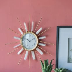 Chic House Forever Sunburst Wall Clock Home Décor
