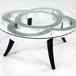 Chic House Forever 4441 Coffee Table Silver Living Room