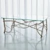 Global Views Twig Cocktail Table-Silver Leaf