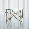 Global Views Twig End Table-Silver Leaf