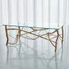 Global Views Twig Cocktail Table-Gold Leaf