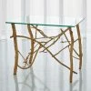 Global Views Twig End Table-Gold Leaf