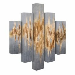 Chic House Forever NK Esoteric Dimensional Oil Paintings - Set Of 5 Home Décor