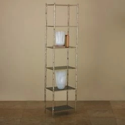 Global Views Arbor Etagere-Nickel/Black Granite