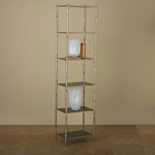 Global Views Arbor Etagere-Nickel/Black Granite 3 Global Views Arbor Etagere-Nickel/Black Granite