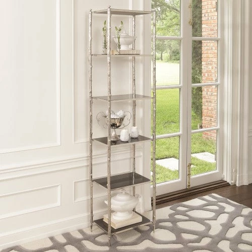 Global Views Arbor Etagere-Nickel/Black Granite 4 Global Views Arbor Etagere-Nickel/Black Granite