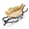 Chic House Forever Gold Leaf Candy Dish With Black Branch Table Tops