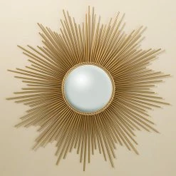 Global Views Sunburst Mirror-Gold