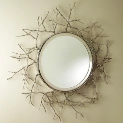 Global Views Twig Mirror-Nickel