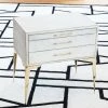 Global Views Stiletto Bedside Table In White
