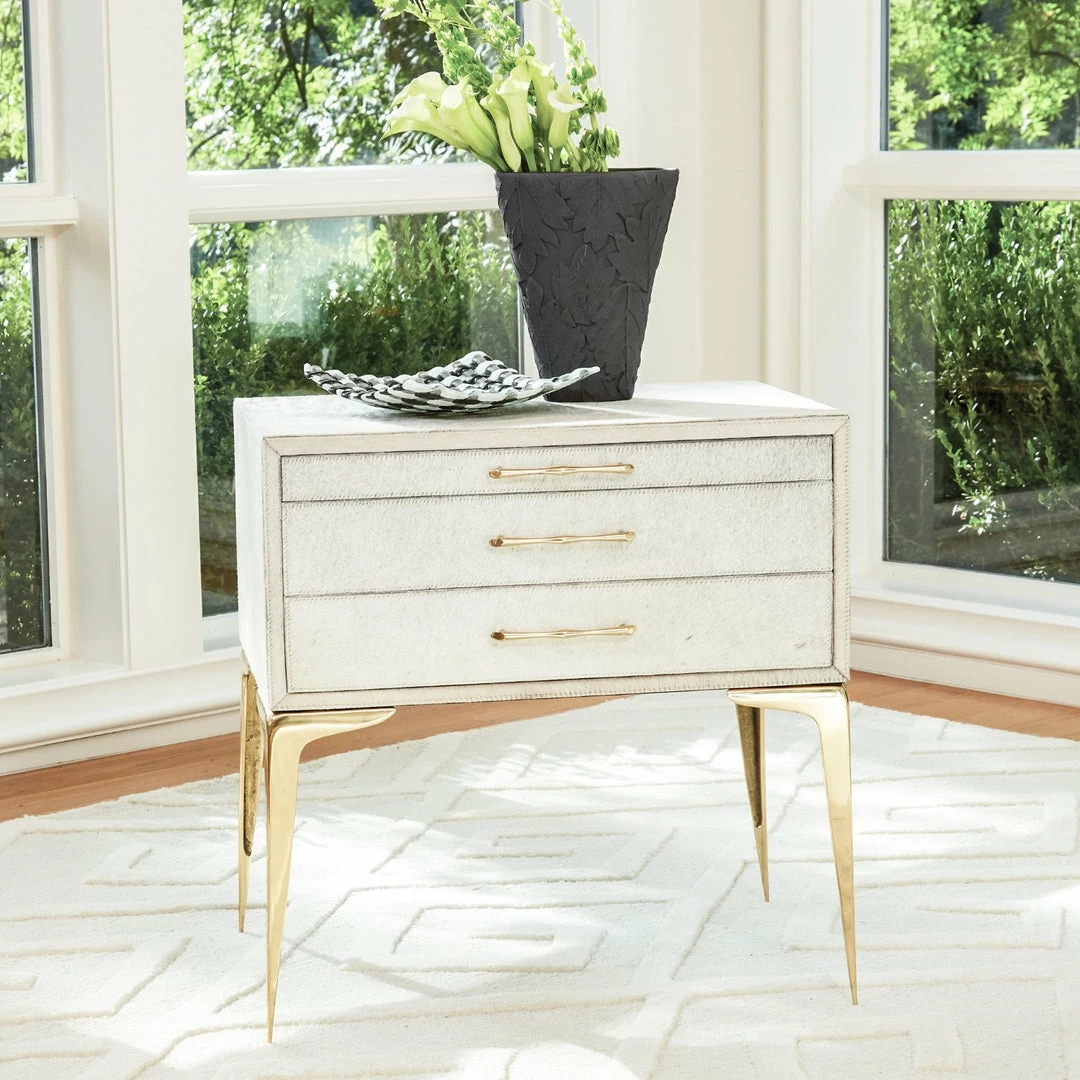 Global Views Stiletto Bedside Table In White 4 Global Views Stiletto Bedside Table In White