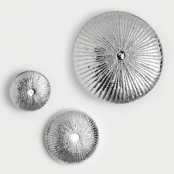 Global Views Sea Urchin Wall Sculpture-Nickel