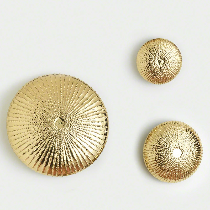 Global Views Sea Urchin Wall Sculpture-Gold 3 Global Views Sea Urchin Wall Sculpture-Gold