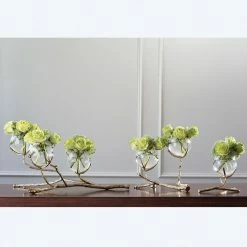 Global Views Twig 3 Vase Holder-Brass