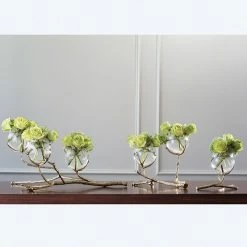 Global Views Twig 2 Vase Holder-Brass