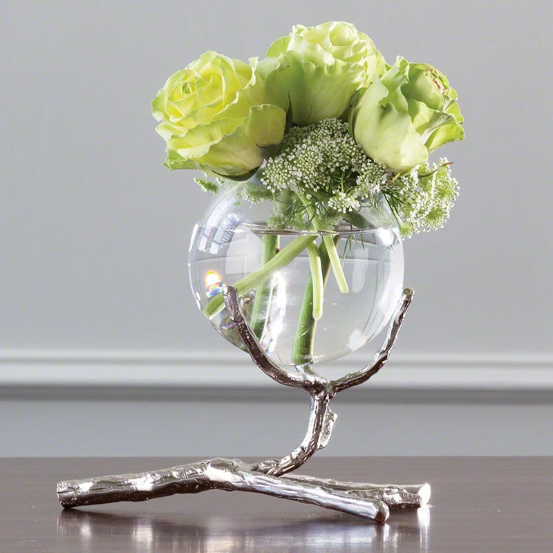 Global Views Twig Vase Holder-Nickel 3 Global Views Twig Vase Holder-Nickel