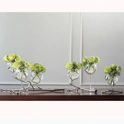 Global Views Twig Vase Holder-Nickel