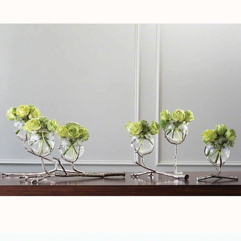 Global Views Twig Vase Holder-Nickel 4 Global Views Twig Vase Holder-Nickel
