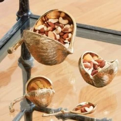 Global Views Chestnut Bowl-Brass